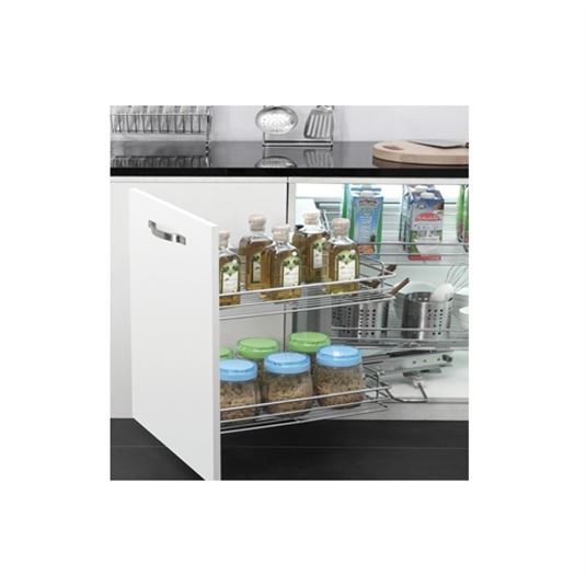 Kệ góc liên hoàn inox nan cánh kéo EuroGold
