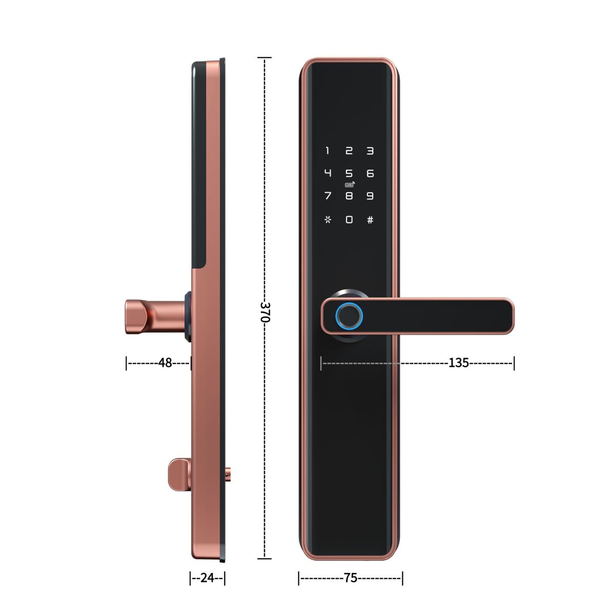 Khóa cửa Wifi Kassler kl-669 Copper -2 Khóa cửa Wifi Kassler kl-669 Copper -2
