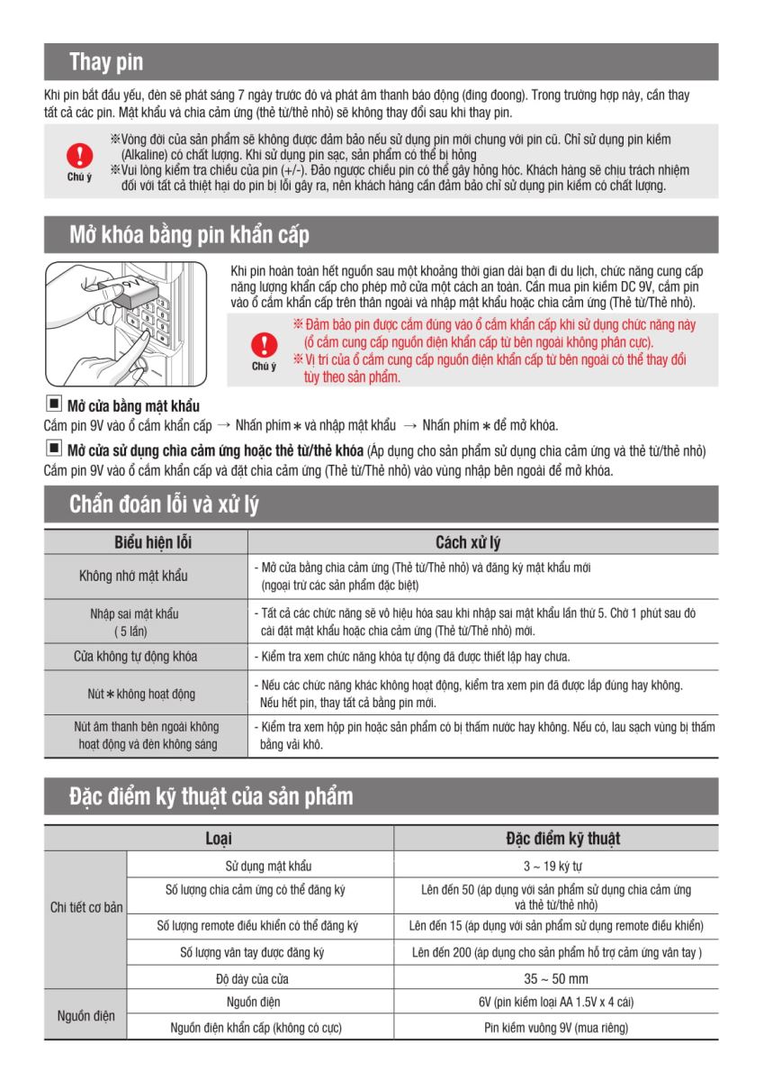 Hướng dẫn sử dụng khóa điện tử Hafele ER7700-TC-9