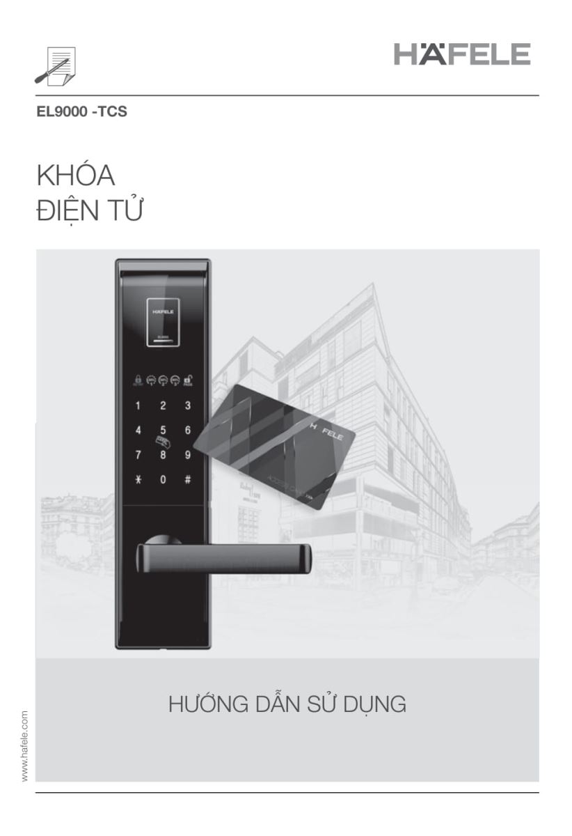 Khóa điện tử Hafele EL9000 - TCS