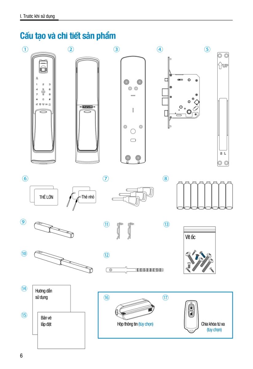 Khóa điện tử Hafele EL9500-TC-6