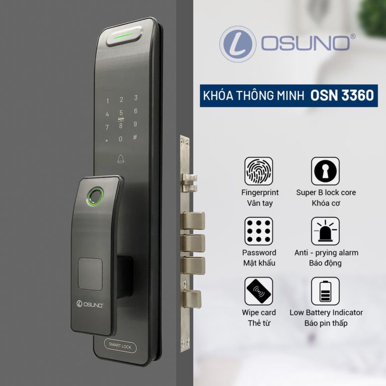 Khóa điện tử Osuno OSN3360-2 Khóa điện tử Osuno OSN3360-2