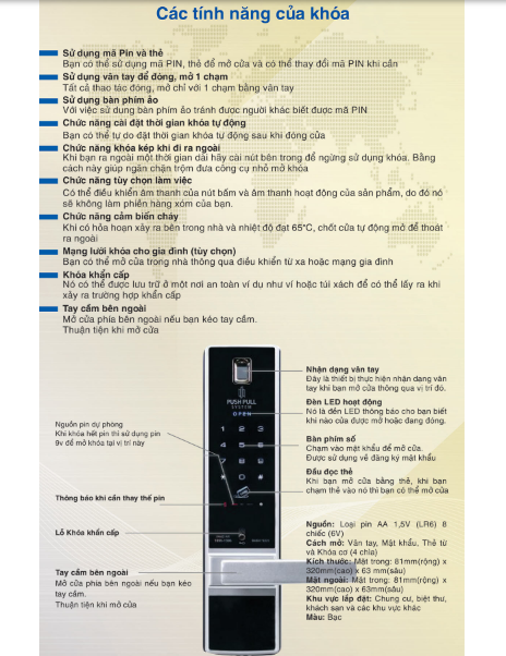 Khóa vân tay BABA 8101-4