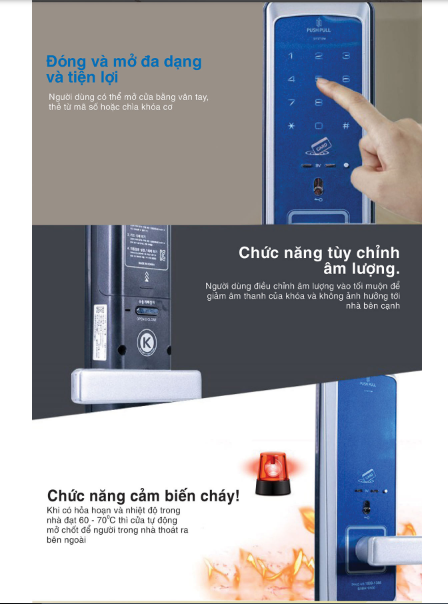 Khóa vân tay BABA 8700 - 3