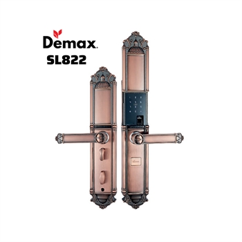 Khóa vân tay biệt thự tân cổ Demax SL822 AC màu đồng - Của Đức