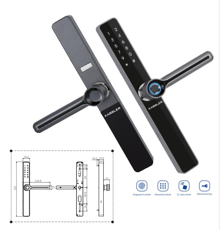 Khóa vân tay KL-599 Black Khóa vân tay KL-599 Black