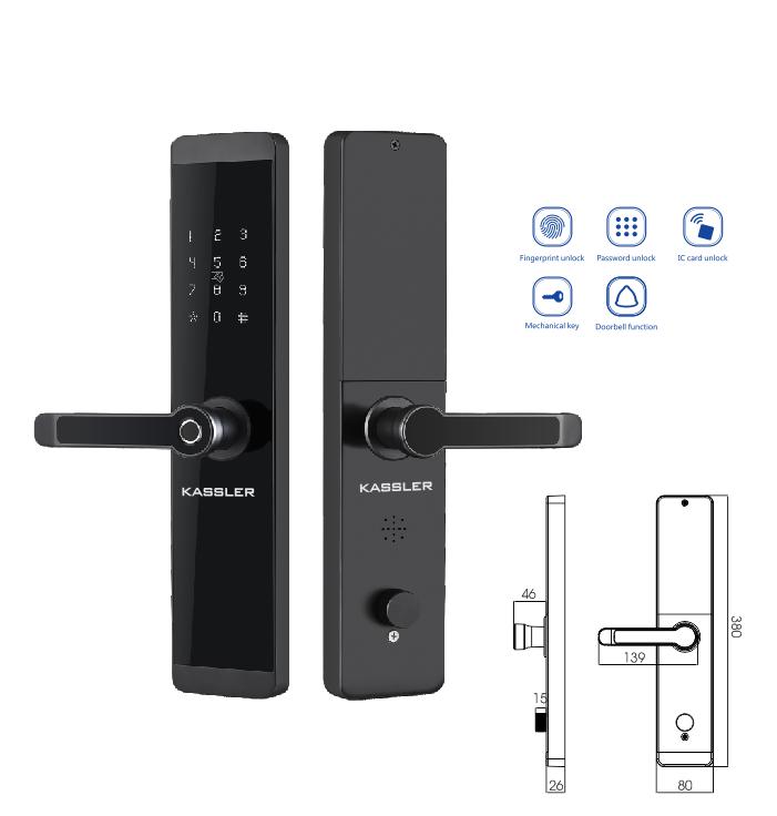 Khóa vân tay Kassler KL-600 - Titan siêu bền Khóa vân tay Kassler KL-600 - Titan siêu bền