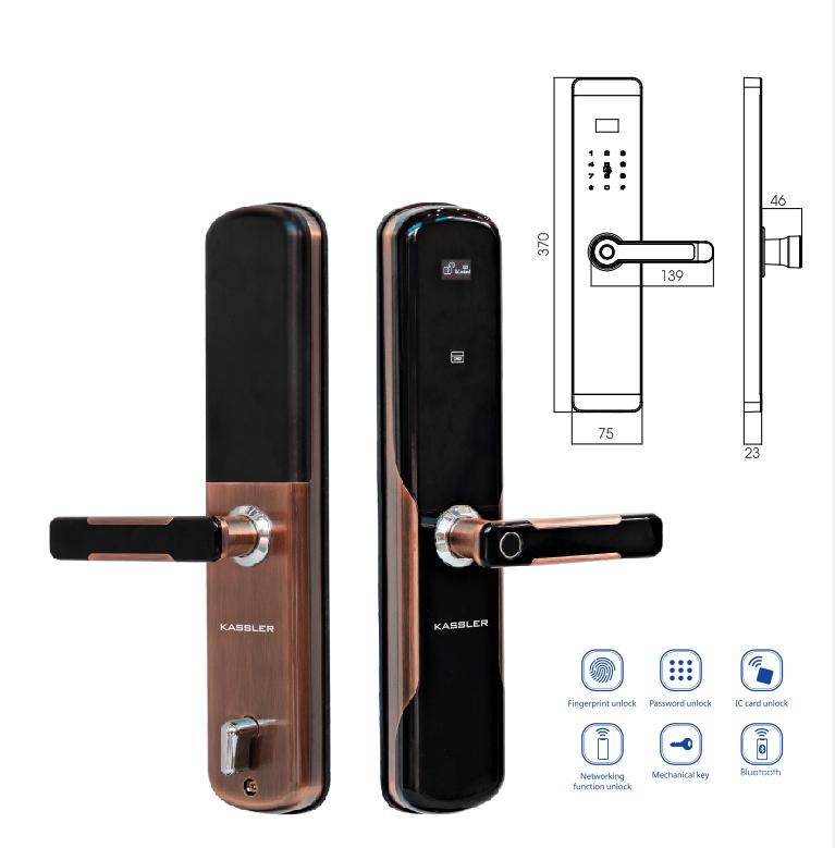 Khóa vân tay Kassler KL-700 - Mở khóa bằng App điện thoại Khóa vân tay Kassler KL-700 - Mở khóa bằng App điện thoại