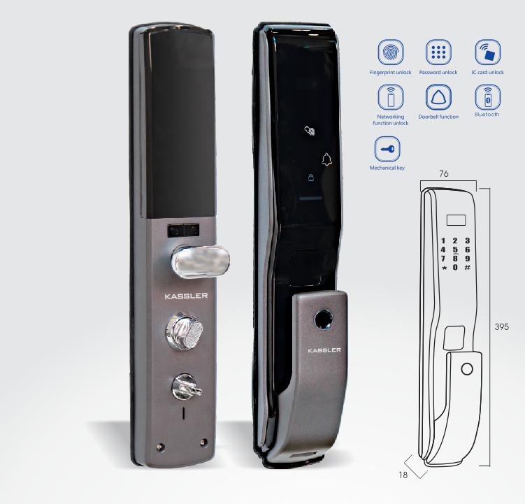 Khóa vân tay Kassler KL-789 APP - Mở khóa bằng APP điện thoại Khóa vân tay Kassler KL-789 APP - Mở khóa bằng APP điện thoại