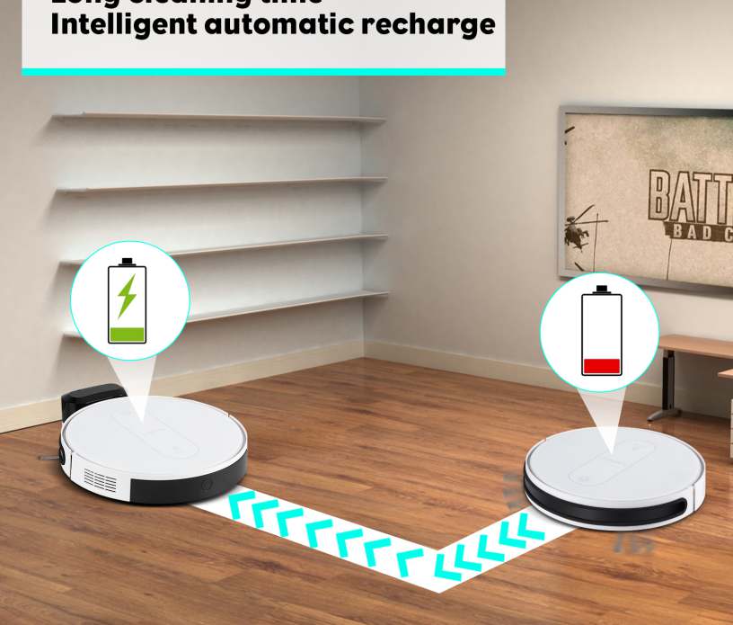 Robot hút bụi lau nhà Hubert HB-S68-W-4 Robot hút bụi lau nhà Hubert HB-S68-W-6
