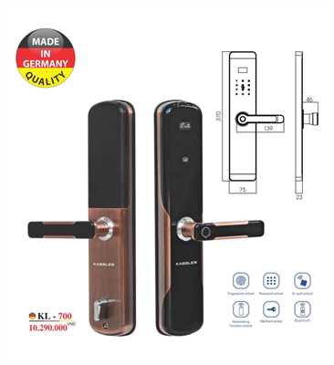 Khóa vân tay Kassler KL-700- MỞ BẰNG APP ĐIỆN THOẠI