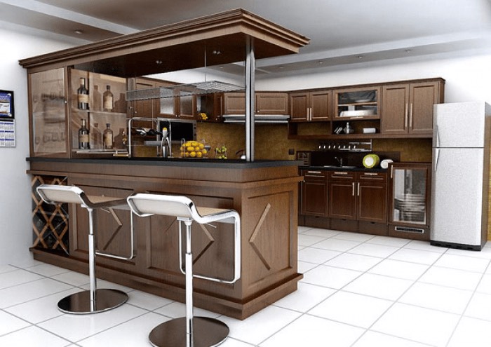 Tủ bếp gỗ óc chó mẫu mới 3