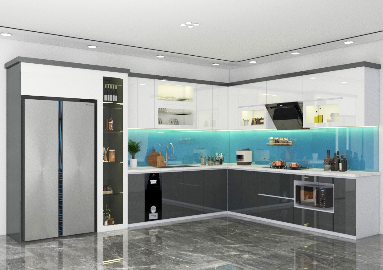 Tủ bếp Acrylic mẫu mới 9