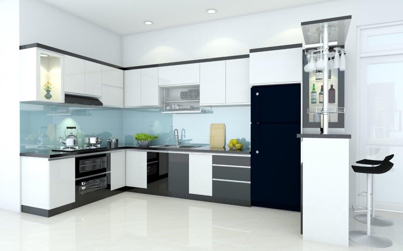 Tủ bếp Acrylic mẫu mới 16