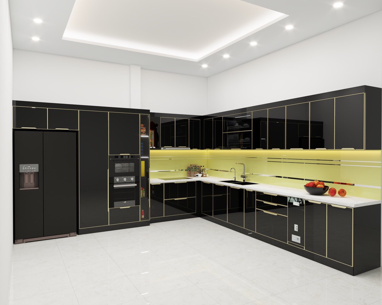 Tủ bếp nhôm kính mẫu mới 8