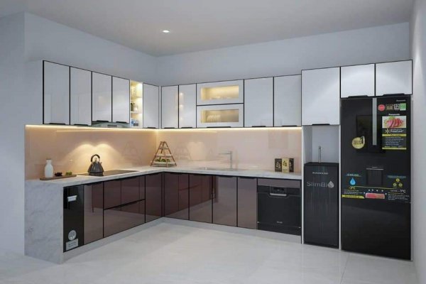Tủ bếp nhôm kính mẫu mới 4