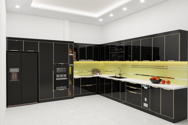 Tủ bếp nhôm kính mẫu mới 8