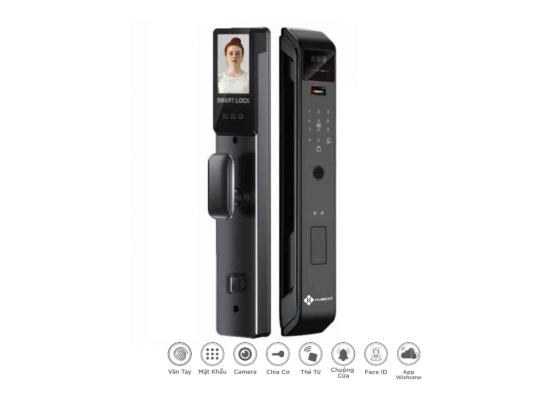 Khóa cửa vân tay Hubert HB CG26F Black App wifi