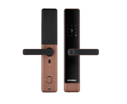 Khoá điện tử cửa gỗ Hyundai HY-SL007 Amber Gold App wifi