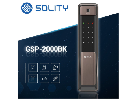 Khóa cửa vân tay Solity GSP-2000BK Của Hàn Quốc
