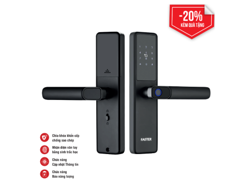 Khóa cửa điện tử Faster FSID 30KAC màu đồng