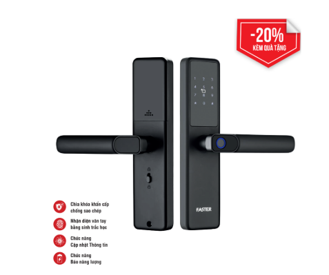 Khóa cửa vân tay Faster FSID 30KBL chính hãng