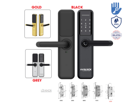 Khoá cửa vân tay Avolock AV-63 App wifi