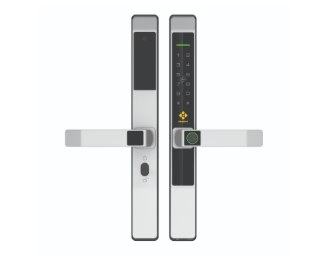 Khóa điện tử cửa nhôm Hubert HB CN39 Gray App wifi chống nước