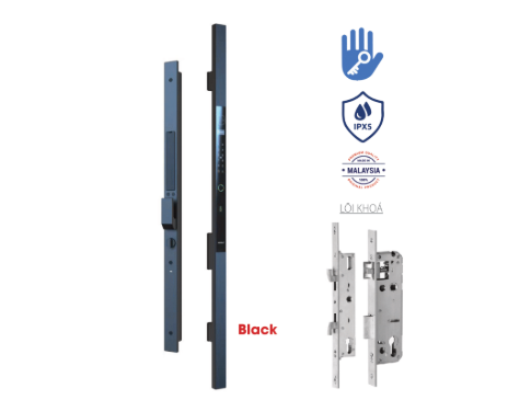 Khoá vân tay cửa nhôm Avolock AN-390 Black App Tuya