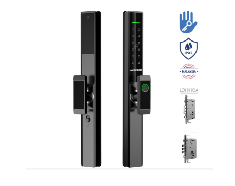 Khoá vân tay cửa nhôm Avolock AN-383-B App wifi