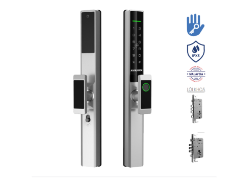 Khoá cửa nhôm vân tay Avolock AN-384-G App wifi