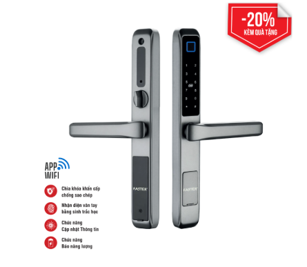 Khóa cửa nhôm vân tay Faster FS6800 Grey