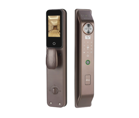 Khóa cửa gỗ vân tay Demax EL912 MB Face ID, App wifi của Đức