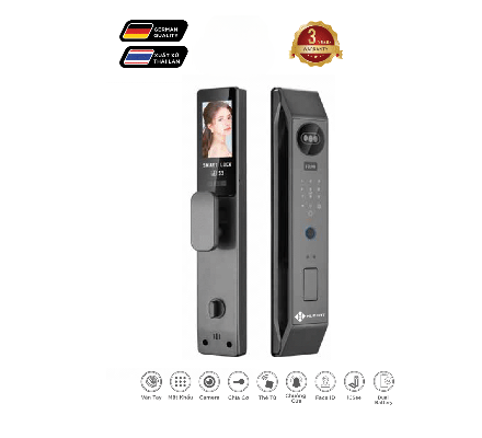 Khóa cửa thông minh Hubert HB CG80VF Luxury Face ID , App wifi