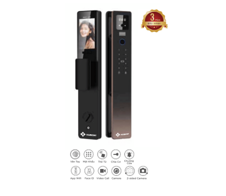 Khóa cửa thông minh Hubert HB CG82VF CNC Luxury Face ID kép , App wifi