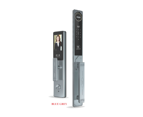 Khoá vân tay Kassler KL968 CNC Blue Grey Face ID, App wifi