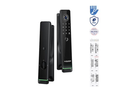 Khoá thông minh Avolock AL-81SRVT-B nhận diện khuôn mặt Face ID, App wifi