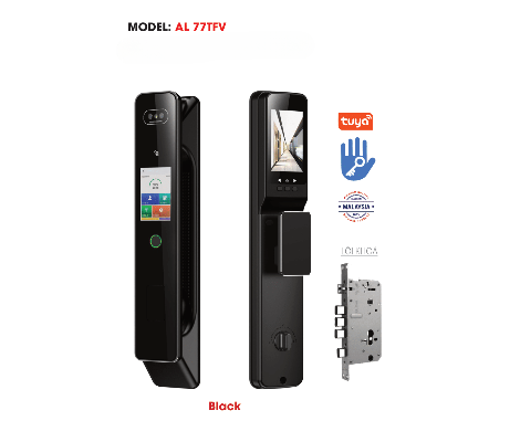 Khoá thông minh Avolock AL-77TFV Black nhận diện khuôn mặt Face ID, App wifi