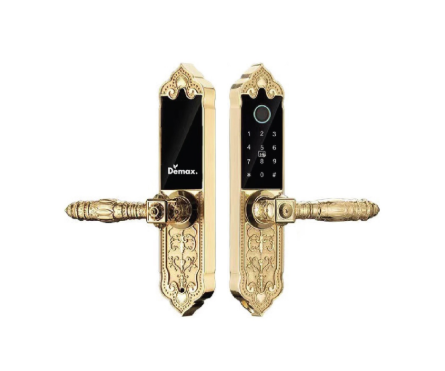 Khóa cửa vân tay tân cổ điển Demax EL280 Gold App Wifi - Của Đức
