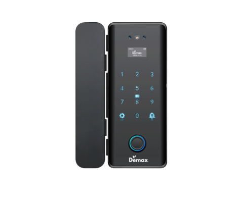 Khóa vân tay cửa kính Demax SL900G Black Nano App Wifi, Face ID 3D của Đức