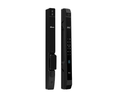 Khoá cửa nhôm vân tay Demax EL908 BL Face ID, Remote App Wifi, camera chuống cửa Của Đức