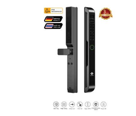 Khóa cửa nhôm thông minh Hubert HB CN80F Luxury App wifi, Face ID
