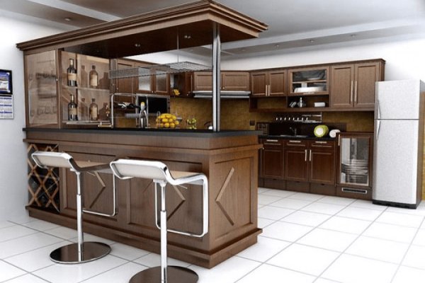 Tủ bếp gỗ óc chó mẫu mới 13