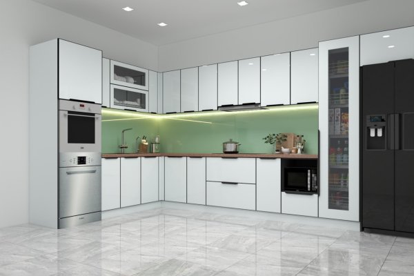 Tủ bếp nhôm kính mẫu mới 9