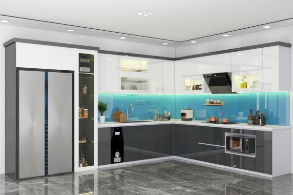 Tủ bếp Acrylic mẫu mới 29