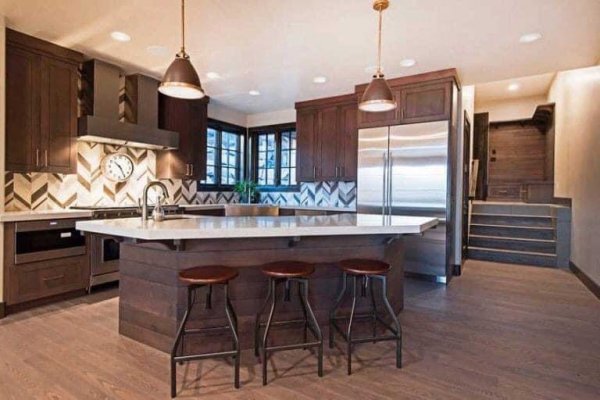 Tủ bếp gỗ óc chó mẫu mới 17