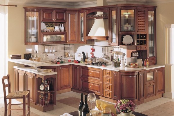 Tủ bếp bán cổ điển mẫu mới 40