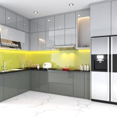 Tủ bếp Acrylic mẫu mới 47