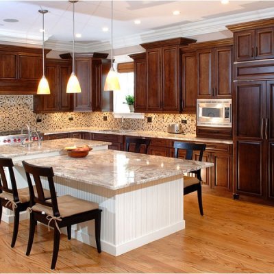 Tủ bếp bán cổ điển mẫu mới 54