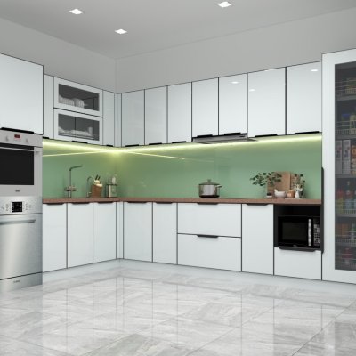 Tủ bếp nhôm kính mẫu mới 17